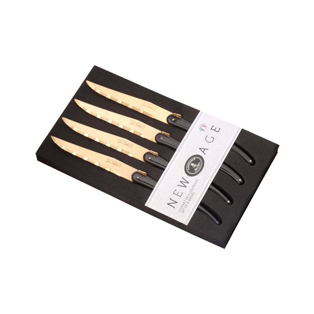 Jean Dubost New Age 4Pc Steak Knife Set, Yellow